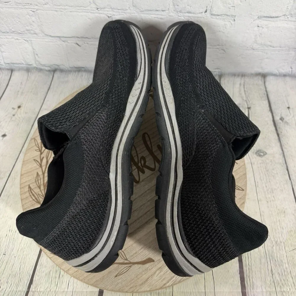 Skechers Expected Gomel Mens 13 Black Slip On Shoes Relaxed Fit Memory Foam